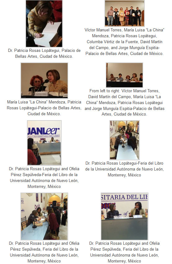 Collage of book presentation events